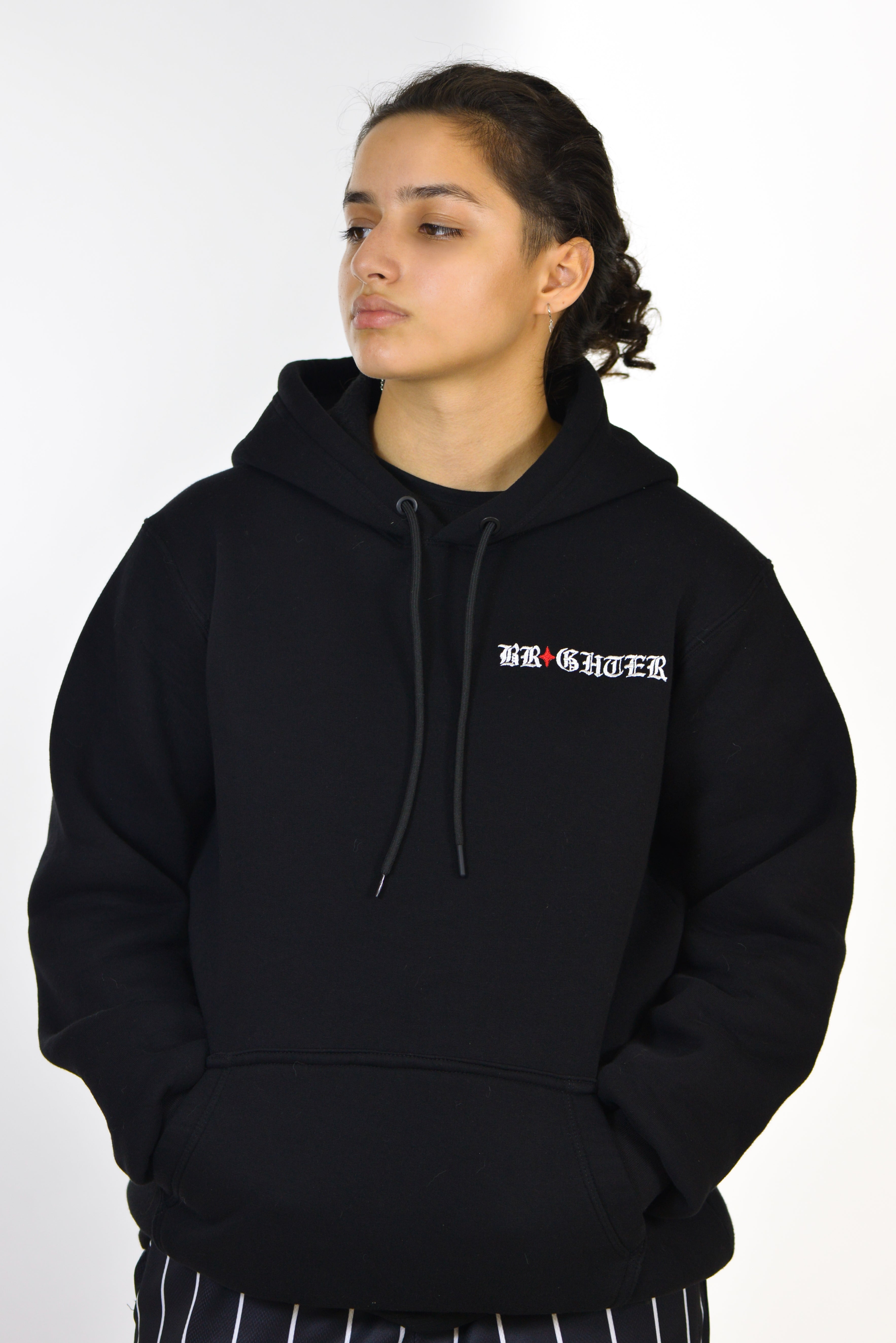 BRIGHTER embroidered hoodie