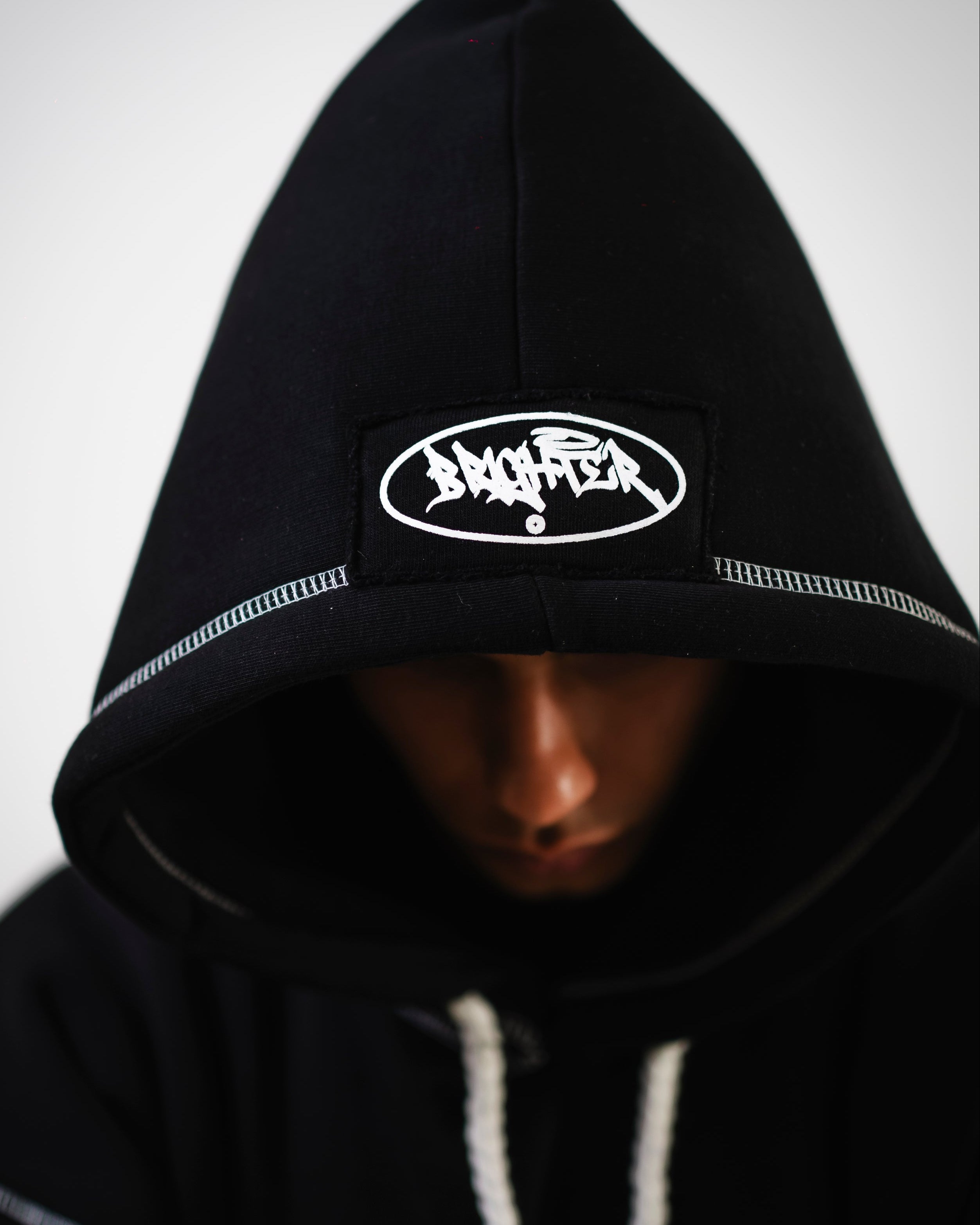 BRIGHTER black hoodie V3