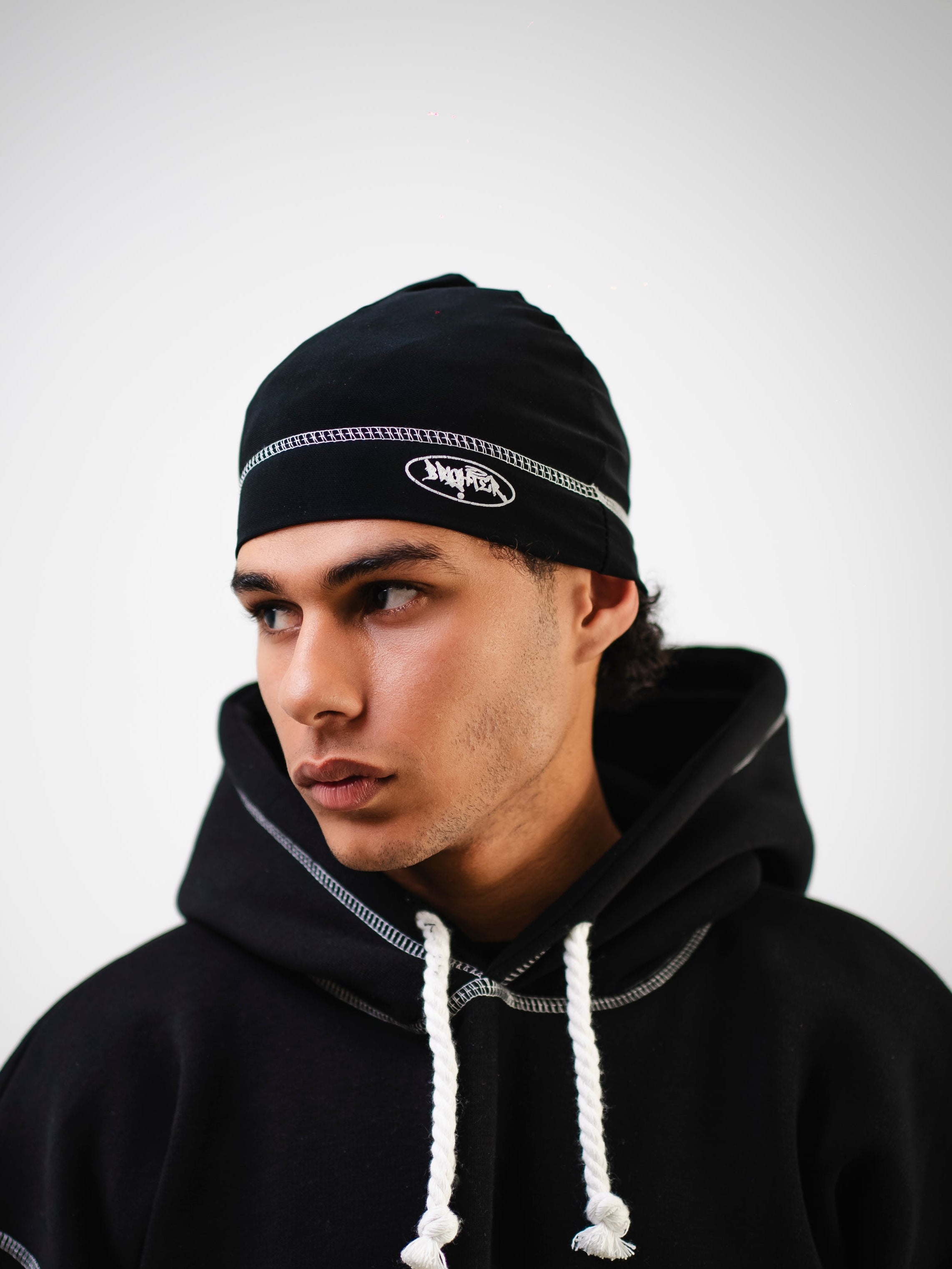 BRIGHTER black skull hat