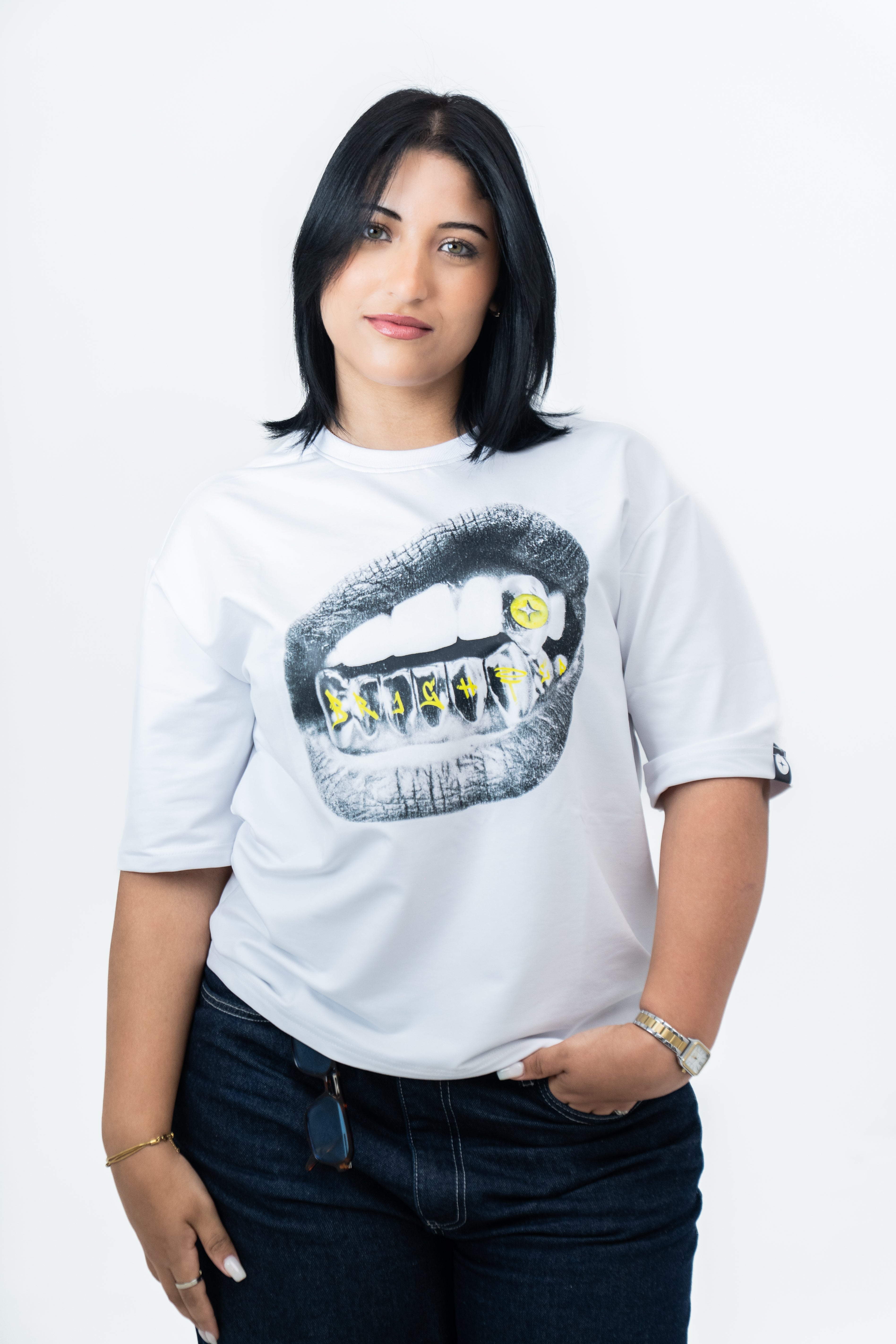 BOXER FIT T-shirt mouth grill unisex